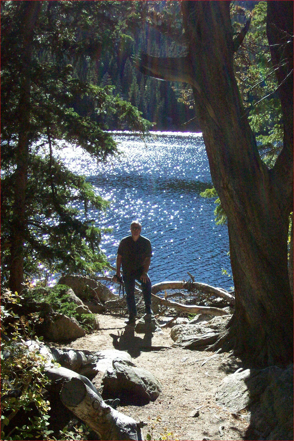 Bob facing Bear Lake